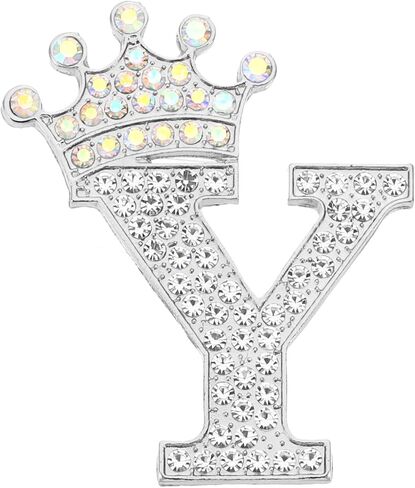 PATIKIL Letter Brooch Pins, Crown Initial Rhinestone Alphabet Letter Lapel Badges Pin for Women Suits in Saudi Arabia