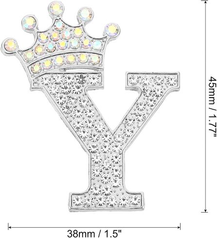 PATIKIL Letter Brooch Pins, Crown Initial Rhinestone Alphabet Letter Lapel Badges Pin for Women Suits in Saudi Arabia