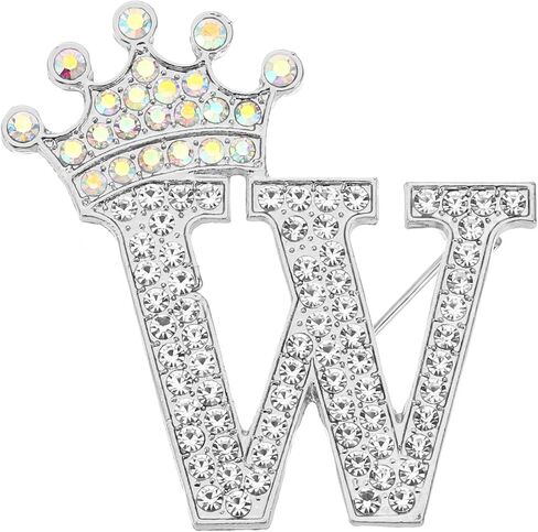 PATIKIL Letter Brooch Pins, Crown Initial Rhinestone Alphabet Letter Lapel Badges Pin for Women Suits in Saudi Arabia