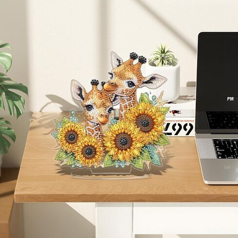 Bowetile Dolphin Diamond Art Desktop Ornaments Kits for Adults Beginners, 5D Special Shape Diamond Art Painting Animals Tabletop Ornaments, Crystal Gem Art Painting for Home Table Decor Crafts Gift in Kuwait