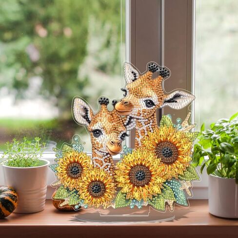 Bowetile Dolphin Diamond Art Desktop Ornaments Kits for Adults Beginners, 5D Special Shape Diamond Art Painting Animals Tabletop Ornaments, Crystal Gem Art Painting for Home Table Decor Crafts Gift in Kuwait