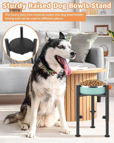 Elevated Dog Bowls, Adjustable 4 Heights Dog Bowl Stand Holders, Width 6-10" Raised Water Feeder for Puppy, Medium,Large(4 Feet, Stand Only) in Kuwait