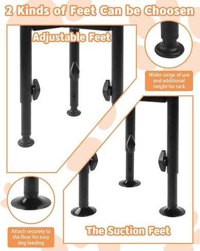 Elevated Dog Bowls, Adjustable 4 Heights Dog Bowl Stand Holders, Width 6-10" Raised Water Feeder for Puppy, Medium,Large(4 Feet, Stand Only) in Kuwait