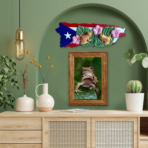 UKENEM Puerto Rico Map for Wall Decoration, Map of Puerto Rico, Puerto Rico Souvenirs, Puerto Rico Decor, Puerto Rico Gifts, Puerto Rican Gifts, Puerto Rico Pride in Kuwait