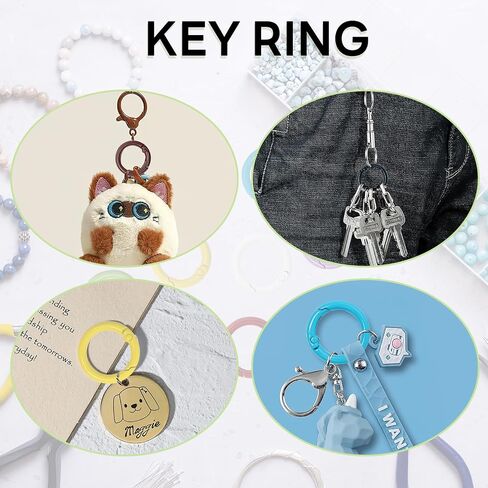 50 Pcs 1 Inch Metal Spring O Rings Round Carabiner Ring Clip,Round Snap Clip for DIY Accessories Craft Making in Saudi Arabia