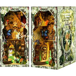 Book Nook Kit - DIY Miniature House Dollhouse Kit للبالغين والمراهقين BookNook 3D Wooden Puzzle Creative Bookshelf Decor Decorative Bookend Riddle على قاع البحر
