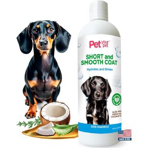 Natural Dog Shampoo for Thick Coats – Deep Cleaning Wash with Aloe, Coconut & Rosemary Oil – Deodorizing for Golden Retrievers, Huskies & German Shepherds – 16 oz