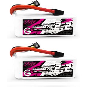 CNHL 2200mAh 3S Lipo Battery 11.1V 70C مع XT60 PLUCT FOR RC CAR Airplane Boat Poit Heli Airplane Drone Hobby (حزمان)