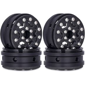 1.9 Beadlock Wheels Rims,4Pcs High Performance Carbon Fiber Bead Lock Wheel 12mm Hex Hub for 1/10 RC Crawler Car Axial SCX10 TRX6 VS4-10 Gen8 Gelande TRX4 Upgrades