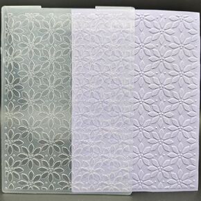 Plastic Embossing Folder 5x7 Inch Flowers Pattern Paper Crafts Plastic Textured Impressions for Card Making Scrapbooking