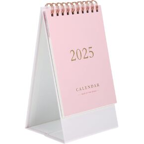 Nuobesty Mini Desk Calendar تقويم Flip Flip 2024-2025 جيب التقويم التقويم 18 شهر
