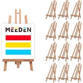 Meeden Table Easel Stand للعرض: 3 حزمة 20 بوصة من الزان الزان الخشبي الحامل لطلاء علامة - قماش صغير للبالغين