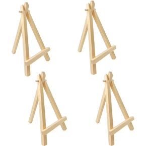 4 PCS Mini Wood Easel Displate Small Topletop Display for Painting Frants Photos و Mini Wood Display للمكاتب وغرف المعيشة وغرف النوم