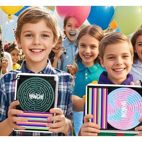 2 لوحة النشاط الحسية - ألعاب تململ السيليكون للأطفال 3 والبالغين ، ADHD و Autism Relief - تهدئة القلق الإجهاد مع 12 سلاسل ، محمولة لحقيبة السفر والاستخدام المنزلي