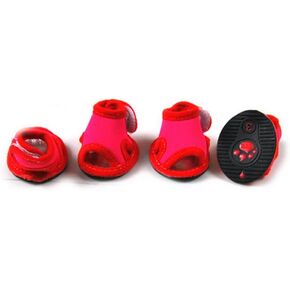 Pegasus Selmai Dog Sandals للكلاب الصغيرة ناعمة أحذية صيفية ناعمة للأحذية الرصيف الساخن المضاد للانزلاق من المطاط النعل القابل للتعديل المشي على الجري في الهواء الطلق يرتدي في الهواء الطلق