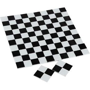 Dollhouse Black and White Checked Floor,Miniature Tile Sheet Flooring Wallpaper,Miniature Dollhouse Accessories Photo Props,27PCS