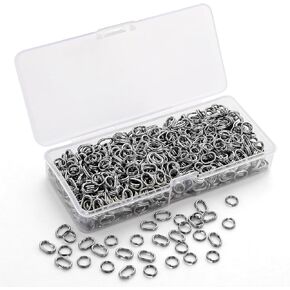 200 PCS حلقات مقسمة من الفولاذ المقاوم للصدأ ، وحلقات 2.4 بوصة جولة حلقة قفزة مزدوجة تقسيم وموصل حلقة قفز مزدوجة البيضاوي للمجوهرات ، الطعم الصيد ، الحرف الزخرفية ، DIY