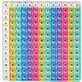 AK-SHIP ​Multiplication Table Learning Chart, 12X12 Multiplication, Design Number Fidget Math Toy for Teachers and Students to Create Various Mathematical Operations, Fidget Learning Math Games
