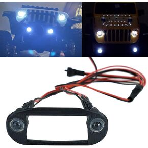 المصابيح الأمامية Mini SCX24 LED SCX24 المصابيح الخلفية المصباح الأمامي للوجه الأمامي مجموعة من 1/24 محوري SCX24 90081 RC CAR UPGRADE (أبيض+أبيض)