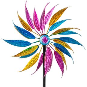 14.6" Wind Spinners Outdoor,Vintage Metal Wind Spinner,Large Wind Spinners for Yard and Garden,Waterproof Wind Sculptures & Spinners,Kinetic Wind Spinner,Garden Windmill for Lawn Patio Decor in Kuwait