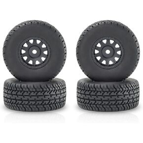 RC العجلات البلاستيكية إطارات المطاط حافة 12 مم السداسي قبل لصق Arrma 1/16 Mojave Grom Ara2104 Ara2304 ARA2304S ترقية (أسود)