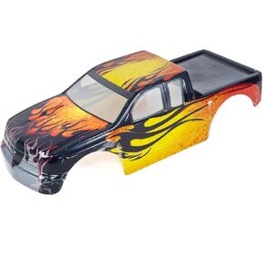 Redcat Racing 14050-y 1/5 جسم شاحنة ، أصفر مع لهيب أسود