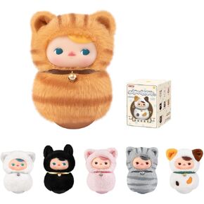 POP MART PUCKY Roly-Poly Kitty Series-Vinyl Plush Blind Box, PUCKY Blind Box Figures, Random Design Action Figures Collectible Toys Home Decorations, Holiday Birthday Gifts,Single Box