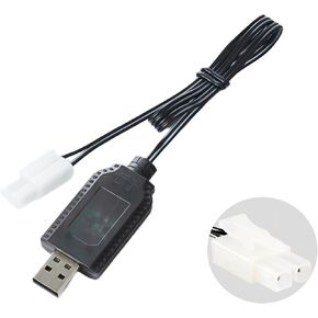 كابل الشاحن العالمي RC مع قابس توصيل Tamiya/KET 2P لـ 7.2V Ni-MH/Ni-CD (6S) حزمة بطارية ، سيارة RC/قارب/طائرة/طائرة بدون طيار متوافقة