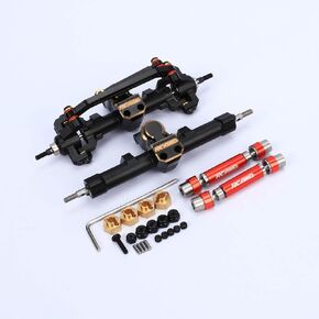 RCAWD ALUM BARRAGE AXLES مع عمود محرك مركزي لـ 1/24 ECX Barrage الأمامي المحور الخلفي RGT FTX 1/24 ترقيات الأجزاء