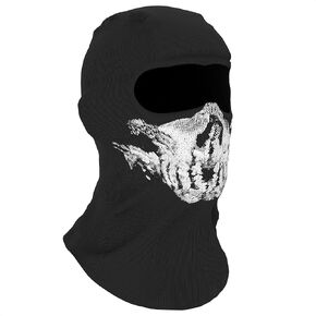 Skull Face Mask for Men - Skull Snowboard Mask Ski Mask for Women Neck Warmer Skull Bandana - Face Winter Hat Helmet Motorcycle Half Helmet Cover - Black Head Scarf Black Ski Mask for Men Face Cover
