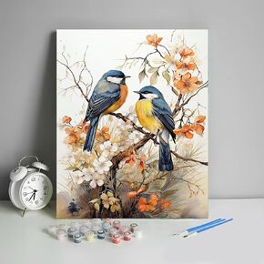 HULDFRDA Paint by Numbers for Adults Birds Paint by Number Adult Paint by Number Kits Bird Paint Painting by Number DIY Adult Paint by Number Kits on Canvas with 3 Paint Brushes,16x20 Inch in Kuwait