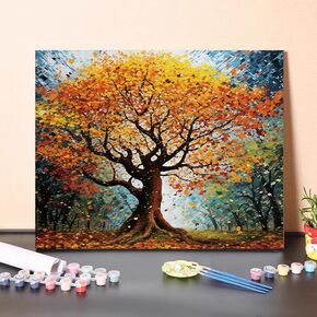 HULDFRDA Paint by Numbers for Adults Birds Paint by Number Adult Paint by Number Kits Bird Paint Painting by Number DIY Adult Paint by Number Kits on Canvas with 3 Paint Brushes,16x20 Inch