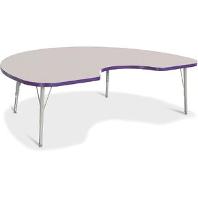 التوت Jonti-craft 6423JCE011 جدول نشاط الكلى ، 48 "× 72" ، E-Height (15 "-24" ارتفاع قابل للتعديل) ، القيقب/الأسود/الأسود