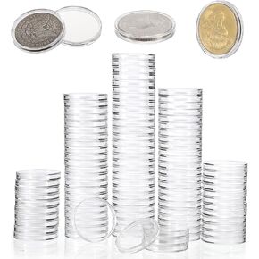 Hipiwe 39mm Coin Coin Case Coin Case - 100pcs Air Coin Coin Coin Coin Coin Contoring Container Silver and Copper Rounds 1oz rovels for Attulals Aroms