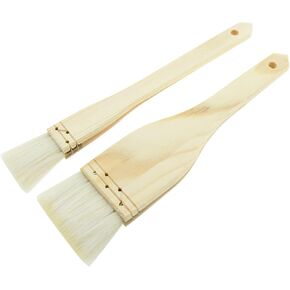 Rlecs 2pcs 23 سم لون الخشب لون الطعام الصف الصوف الصوف الفرشاة المائية الصفيحة فرشاة البيض الفرش