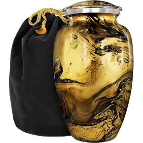 Trupoint Memorials Cremation Urns for Human Ashes, Camouflage and Hunters Decorative Burial Urn for Adult Men and Women, Large Brown