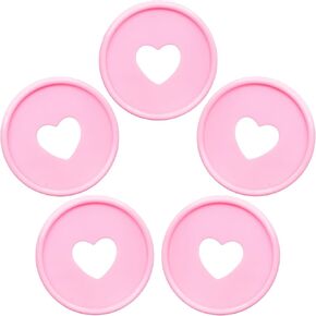 1.4inch/35mm 33pcs أقراص مخطط لنظام دفتر ديسكورم ضبابي مخطط رابط قرص الربط الخاتم (Pink Heart ، 1.4inch/35mm)