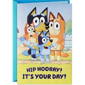 Hallmark Bluey Musical Birthday Card مع الضوء (Hip Hooray)