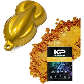 Top Secret Gold Gold Pearlescent 100 ٪ Pure Fine Mica Powder - فنون وحرف DIY متعددة الأغراض المصطبغة بشكل طبيعي ، صبغة ، صناعة الصابون ، مستحضرات التجميل ، راتنج الايبوكسي ، الطلاء ، وأكثر من ذلك! 25 غرام