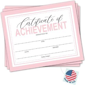 25 Gold Certificate of Completion Award Certificate Paper for Printing - Student of The Month Certificates for Students, Certificate of Achievement Awards and Certificates for School