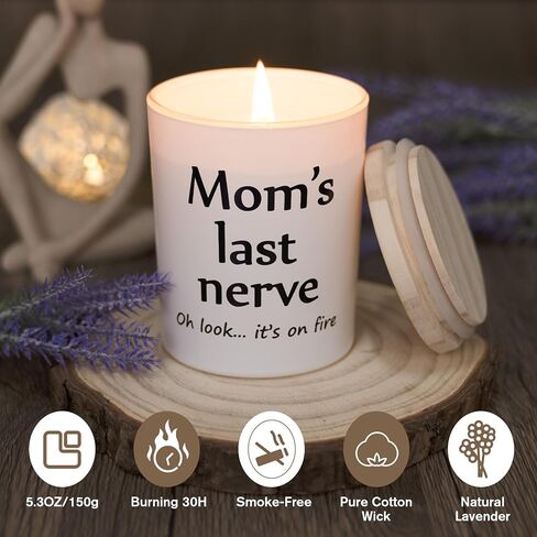 Scented Candle, 5.5oz Lavender Aromatherapy Candle 100% Natural Soy Wax Candles for Home Scented 35 Hour Burn, Strong Aroma Black Jar Candles Stress Relief Gifts for Women Men Birthday in Kuwait