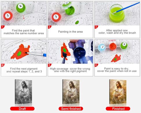 Tumovo Book Paint حسب عدد الأزهار المبتدئين البالغين النباتات الاستوائية Canvas طقم الطلاء الزيت Digital Library Library Library Wall Decoration 16x20inch بدون إطار in Kuwait