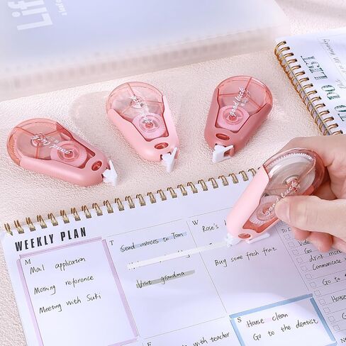 Temiary 5 PCS Whiteout Correction Correction ، شريط أبيض لطيف للتصحيح الفوري ، شريط تصحيح جمالي للكتابة ، سهل الاستخدام لطلاب المدارس اللوازم المكتبية (الأرجواني) in Kuwait