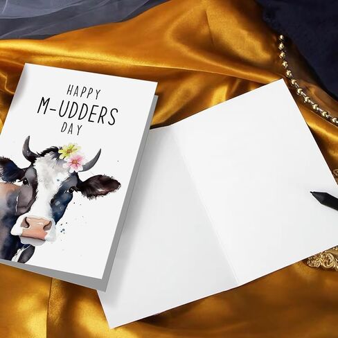 Funny Mother's Day Card for Her, Cute Dairy Cow Mother's Day Card, Punny Mothers Day Card Gift for Mom Sister Friends, Happy Mudders Day Card in Kuwait