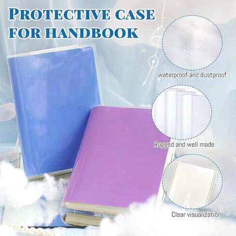 3PCS Clear Book Cover, A6 Notebook Cover, Clear Plastic Sleeves for Notebooks, Rocketbook, Scrapbook Supplies, A6 Notebook Accessories in Kuwait