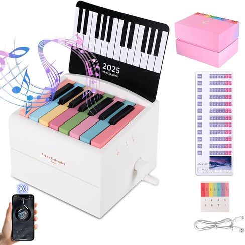 Swift Piano Calendar 2025, Mini Piano Calendar Included 52 Music Scores in 27 Cards (White, Small) in Saudi Arabia