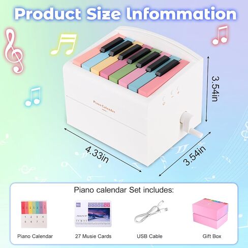 Swift Piano Calendar 2025, Mini Piano Calendar Included 52 Music Scores in 27 Cards (White, Small) in Saudi Arabia