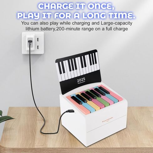 Swift Piano Calendar 2025, Mini Piano Calendar Included 52 Music Scores in 27 Cards (White, Small) in Saudi Arabia
