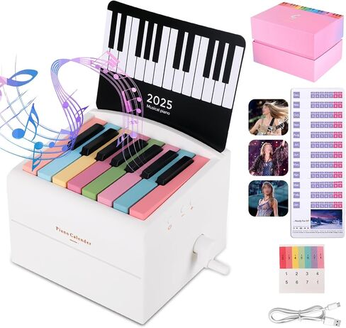 Swift Piano Calendar 2025, Mini Piano Calendar Included 52 Music Scores in 27 Cards (White, Small) in Saudi Arabia