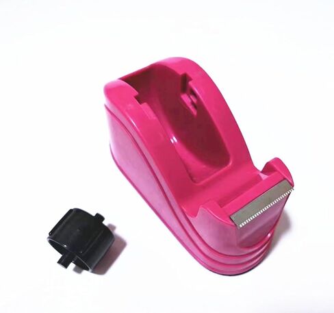 Non-Skid Tape Dispenser Adhesive Tape Roll Cutter for Desk Hot Pink Small Office Desktop Tape Dispenser Heavy Duty 3/4 Inch Core (Rose Red) in Kuwait